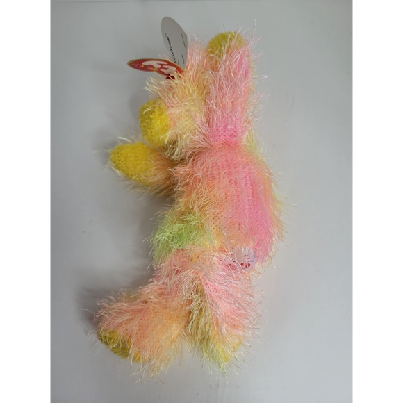 NWT 2002 TY Punkies Collection Sherbet Colored- Rainbow Bear Pink Yellow Orange - Picture 2 of 9
